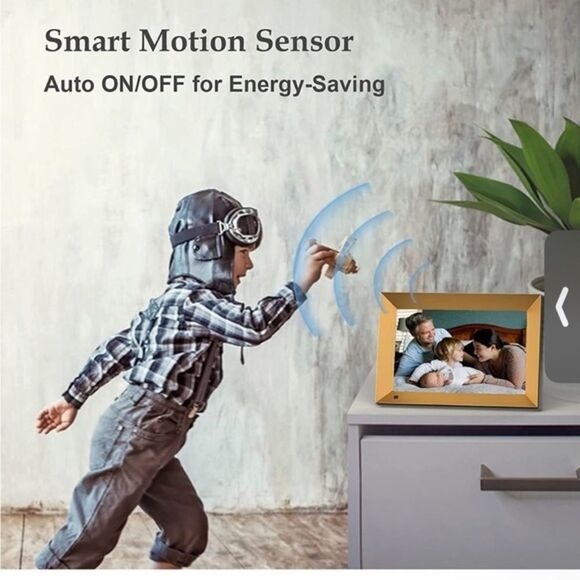 Digital Picture Frame frame10.1 Inch WiFi Smart Digital Photo Motion sensor 32GB - Picture 2 of 5